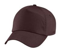 Beechfield - Gorra/Visera Básica - 5 Paneles (Paquete de 2) (Talla Única) (Marrón Chocolate)