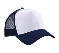 Beechfield - Gorra/Visera Hombre/Chico Media Tejido de Abeja Transpirable (Paquete de 2) (Talla Única) (Azul Marino/Blanco)