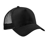 Beechfield - Gorra/Visera Hombre/Chico Media Tejido de Abeja Transpirable (Paquete de 2) (Talla Única) (Negro)