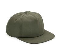 Beechfield® B64N - Gorra de algodón orgánico sin estructura, 5 paneles, verde oliva, Talla única