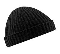 Beechfield Retro Trawler Winter Beanie Hat Gorra de béisbol, Negro, Talla única Unisex Adulto