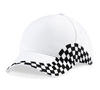 Beechfield Rojo Negro Azul Blanco Cotton Sarga Carreras Grand Prix Gorra Béisbol