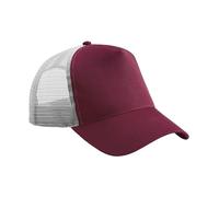 Beechfield Snapback Trucker, Unisex Adulto, Color Grey/Maroon, tamaño Talla única
