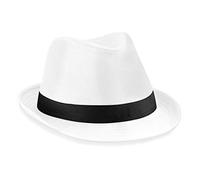 Beechfield - Sombrero Borsalino Blanco/Negro S