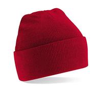 Beechfield Turn-up Beanie Gorra de bisbol, Rojo (Rojo clásico), Talla única Unisex Adulto