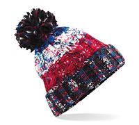 Beechfield Unisex Adulto Beechfield Unisex Adults Corkscrew Knitted Pom Pom Beanie Hat Gorro de Punto Not Applicable, Multicolor (Black Jacks 000), Talla única