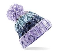 Beechfield Adults Corkscrew Knitted Pom Beanie Hat Gorro de Punto, Multicolor (Lavender Fizz 000), Talla única Unisex Adulto