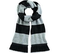 Beechfield Unisex adulto Stadium Scarf Bufanda Not Applicable, Multicolor (Black/Heather Grey 00), Talla única