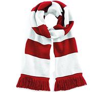 Beechfield Unisex adulto Stadium Scarf Bufanda Not Applicable, Multicolor (Classic Red/White 00), Talla única