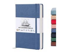 BEECHMORE BOOKS Cuaderno de bocetos A5 (14,8 x 21) - 156 páginas, 160 g/m² | Tapa dura piel vegana, apertura plana, hojas perforadas, caja de regalo, bloc de dibujo profesional