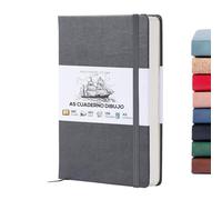 BEECHMORE BOOKS Cuaderno de bocetos A5 (14,8 x 21) - 156 páginas, 160 g/m² | Tapa dura piel vegana, apertura plana, hojas perforadas, caja de regalo, bloc de dibujo profesional