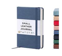 Beechmore Books Cuaderno de Bolsillo Rayado - A6 Azul Marino Libreta Tapa Dura Cuero Vegano, Papel 120gsm Crema Rayado, Caja de Regalo, para Escritores, Diaristas, Reuniones de Negocios y Estudiantes