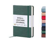 Beechmore Books Cuaderno de Bolsillo Rayado - A6, Verde I Libreta Tapa Dura Cuero Vegano, Papel 120gsm Crema Rayado, Caja de Regalo, para Escritores, Diaristas, Reuniones de Negocios y Estudiantes
