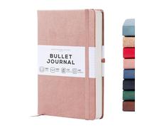 Beechmore Books Cuaderno de Puntos - A5, Rosa I Libreta de Tapa Dura y Cuero Vegano, Papel Grueso 160gsm Crema, Journal Profesional, Caja de Regalo, para Artistas, Planificadores y Diseñadores