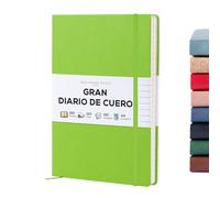Beechmore Books Cuaderno rayado, 8.5 x 11.5 pulgadas, A4, 160 páginas a rayas, diarios de cuero de tapa dura para mujeres, hombres, escritura y cuadernos para el trabajo, papel grueso de 120 g/m²,