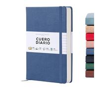 Beechmore Books Cuaderno Rayado - A5, Azul Marino I Libreta Tapa Dura Cuero Vegano, Papel Grueso 120gsm Crema Rayado, Caja de Regalo, para Escritores, Diaristas, Reuniones de Negocios y Estudiantes