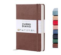 Beechmore Books Cuaderno Rayado - A5, Marrón I Libreta Tapa Dura Cuero Vegano, Papel Grueso 120gsm Crema Rayado, Caja de Regalo, para Escritores, Diaristas, Reuniones de Negocios y Estudiantes