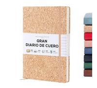 Beechmore Books Cuaderno Rayado - XL A4 Diseño de Corcho Libreta Grande Tapa Dura Cuero Vegano Papel Grueso 120gsm Crema, Caja de Regalo para Escritores, Diaristas, Reuniones de Negocios y Estudiantes