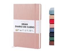 Beechmore Books Cuaderno Rayado - XL A4, Rosa I Libreta Grande Tapa Dura Cuero Vegano, Papel Grueso 120gsm Crema, Caja de Regalo, para Escritores, Diaristas, Reuniones de Negocios y Estudiantes