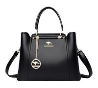 Beedleworld Rencontrez un sac à main en cuir élégant pour femme, avec une texture luxueuse, interprétant le secret du charme féminin. Sac à bandoulière, sac à main en cuir véritable., Black, Talla