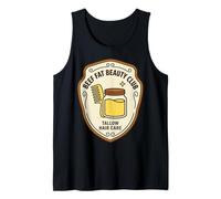 Beef Fat Beauty Club Wellness Meme Humor Tallow Hair Camiseta sin Mangas