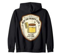 Beef Fat Beauty Club Wellness Meme Humor Tallow Hair Sudadera con Capucha
