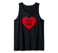Beef Mine - Funny Men's Red BBQ Heart Love Graphic Camiseta sin Mangas