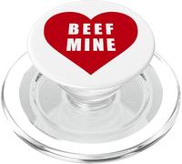 Beef Mine - Funny Men's Red BBQ Heart Love Graphic PopSockets PopGrip para MagSafe