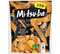 Beef Noodles - Cacahuètes croustillantes et savoureuses avec enrobage croustillant, inspirées des saveurs japonaises, parfaites pour grignoter - Compatible avec Mitsuba - 140 g