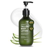 Beef Tallow Body Lotion - BáLsamo Corporal 100% OrgáNico Con Sebo De Res Alimentado Con Pasto - Rostro + Cuerpo, Sebo De Vaca Crema Corporal Hidratante Natural, 300ml / 10.14 Fl. Oz.
