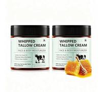 Beef Tallow Cream 120 G - Crema de sebo de vacuno y miel silvestre, bálsamo de tallo silvestre, crema hidratante natural de miel para rostro y cuerpo, hidratación profunda, 2 unidades