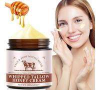 Beef Tallow Skincare, 120 g de bálsamo de miel, sebo natural y miel, crema de sebo de ternera natural, crema de tallow orgánico, crema para hidratación y antienvejecimiento, bálsamo tallow para cara y