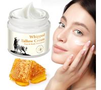Beef Tallow Skincare, Beef Tallow Cream, Beef Tallow Honey Bálsamo, Crema de Piel Tallow, 100% Sebo Natural de Bovina, Crema Hidratante de Miel, Cuidado Nutritivo Profundo para Cara y Cuerpo 60 g