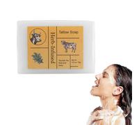 Beef Tallow Soap Bar, 100% Grass Fed Tallow Handmade Soap Bar, Herb-Infused Tallow Soap for Nourish the Face and Body, Cleans, Moisturizes, Soothes, and Hydrates (1 unidad)
