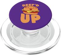 Beef'd Up Kawaii Burger Divertido Diseño Foodie PopSockets PopGrip para MagSafe
