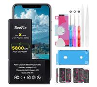 Beefix Batería para iPhone X: Batería de sustitución de Li-Ion de Alta Capacidad de 5800mAh para iPhone X con Herramientas de reparación Compatible con el Modelo A1865 A1901 A1902