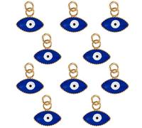 BEEFLYING 10 Uds. Colgantes de Esmalte de Aleación, Dijes de Mal de Ojo para Mujeres, Collar, Pendientes, para Hacer Joyas