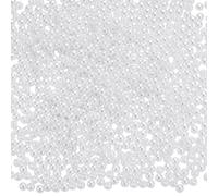 BEEFLYING 1000Pcs 4mm Pearl Beads with Hole, Ivory Round Loose Imitation Pearls for Jewelry Making Bracelets Necklaces and Crafts DIY, Sewing on, Hair Decoration and Vase Filler