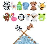 BEEFLYING 12 Tapones de Silicona con Forma de Animal para Agujas de Tejer, Aptos para Agujas de 2,5-6 mm.