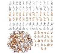 BEEFLYING 156 Piezas de Abalorios de Letras de Aleación Alfabeto Inicial A~Z Colgantes para Collares Pulseras Fabricación de Joyas Suministros de Manualidades