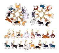 BEEFLYING 16 Piezas dijes para Perros, marcadores de Punto, Herramientas de Ganchillo de aleación esmaltada para Tejer, Accesorios, Costura, Acolchado, joyería Hecha a Mano