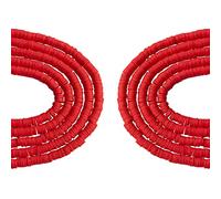 BEEFLYING 4000 Piezas de Cuentas de Arcilla en Forma de Disco de 4 mm, Cuentas de Arcilla de Polímero Planas y Redondas, Cuentas Heishi y Cuentas Espaciadoras para Hacer Pulseras, Collares y Joyería