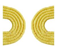 BEEFLYING 4000 Piezas de Cuentas de Arcilla en Forma de Disco de 4 mm, Cuentas de Arcilla de Polímero Planas y Redondas, Cuentas Heishi y Cuentas Espaciadoras para Hacer Pulseras, Collares y Joyería