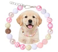 BEEFLYING Collar de perro con cuentas para tamaño grande y pequeño, 17.91 | Cadena extensora de 2.76 pulgadas, collar de cuentas de chicle para perros y gatos