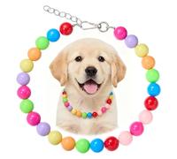 BEEFLYING Collar de perro con cuentas para tamaño grande y pequeño, 21.8 | Cadena extensora de 2.76 pulgadas, collar de cuentas de chicle para perros y gatos