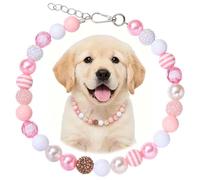 BEEFLYING Collar de perro con cuentas para tamaño grande y pequeño, 21.85 | Cadena extensora de 2.76 pulgadas, collar de cuentas de chicle para perros y gatos