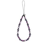BEEFLYING Correa de muñeca con cuentas para teléfono, bonita correa con cuentas de mariposa de cristal para estuche, llaveros, tarjetas, carteras, desmontable, 215mm, Vidrio, Sin piedra preciosa