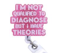 BEEFLYING Porta Credencial Retráctil, Lindo y Divertido Porta Credencial de Identificación de Enfermera, Credencial de Identificación Médica para Mujeres Doctoras y Enfermeras