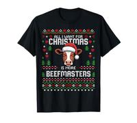 Beefmaster - Suéter navideño de Vaca para Ganado navideño Camiseta