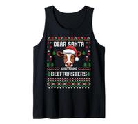Beefmaster - Suéter navideño de Vaca para Ganado navideño Camiseta sin Mangas